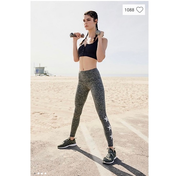 Strut This x Free People High Rise Teagan Star Ankle Legging NWT Gray White XS - Picture 2 of 4